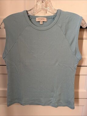 Banana Republic Light Aqua Blue Sleeveless Crewneck Tank